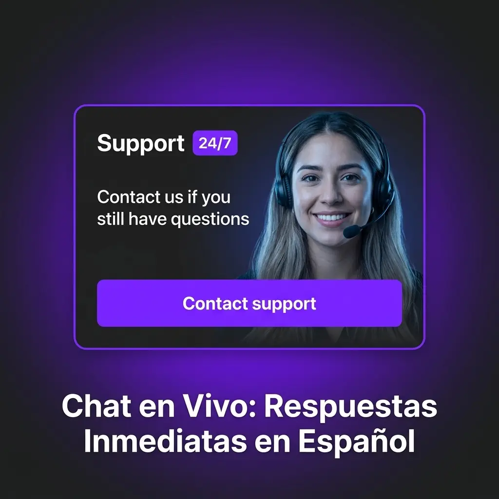 Chat en vivo 24/7 en español para resolver dudas sobre cuenta, depósitos, bonos y errores en México