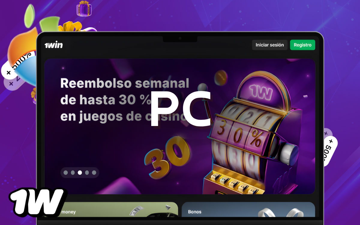 Acceso a 1win en PC con Windows y macOS desde navegador web sin instalación adicional en México