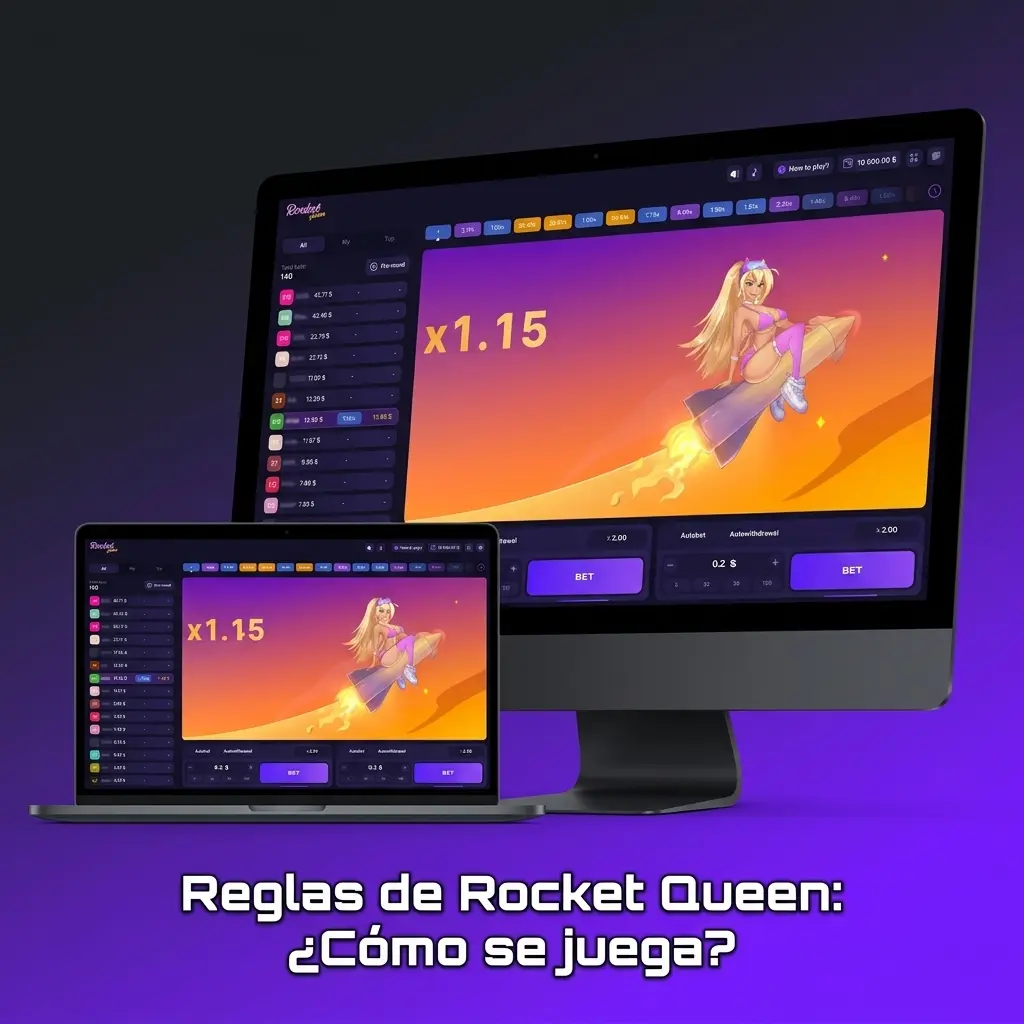 Rocket Queen juego crash con multiplicador creciente, apuesta y retira antes que se detenga para ganar