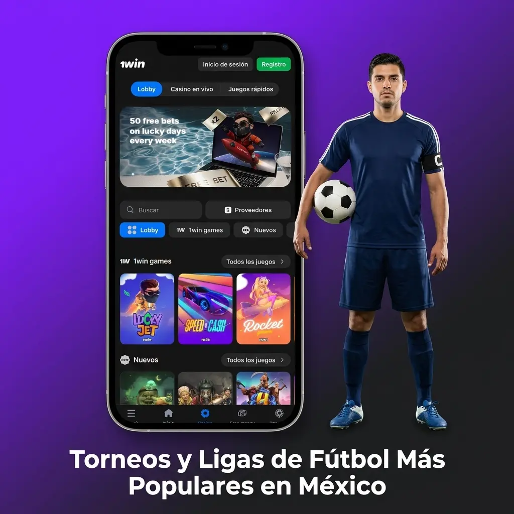Torneos y ligas de fútbol más populares en México disponibles en 1win para apostar