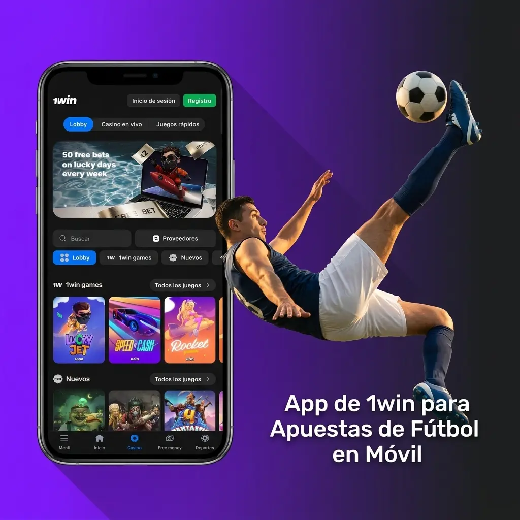 App 1win para apuestas de fútbol en móvil, disponible en Android e iOS con mercados en vivo y bonos exclusivos