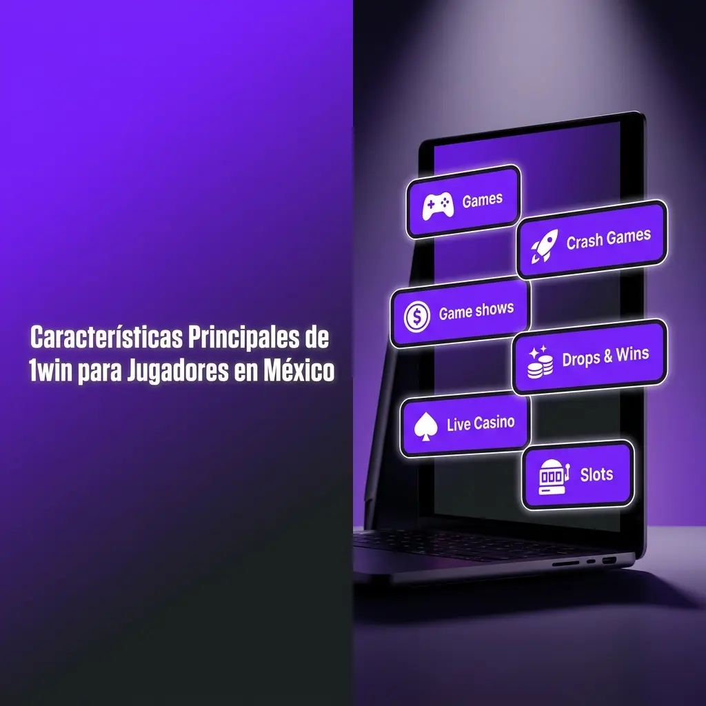 Características principales de 1win México: pagos en pesos, app móvil, bonos y juegos certificados